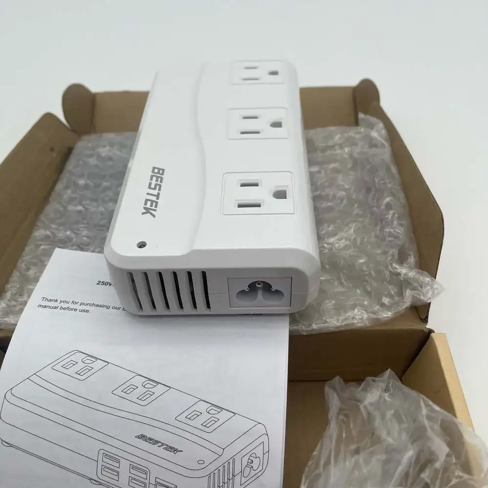 BESTEK 250W‎ Trvl Adapter/Power Voltage Converter MRJ201GU 3AC & USB Ports